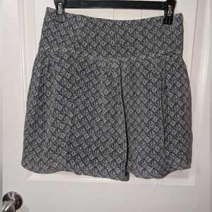 Madewell Nico Mini Silk Skirt W0 Blue/White